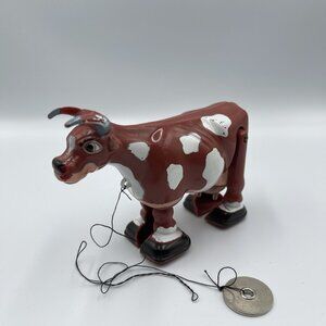 Vintage Marx Milking Cow Walk-A-Way Toy Walking Action Works!